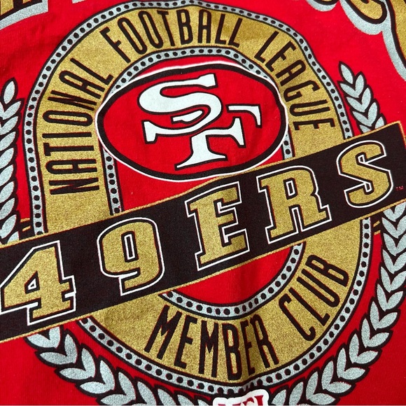 Vintage 90s Nutmeg Mills San Francisco 49ers Mens' Crewneck T-shirt Size XXL - Picture 3 of 9